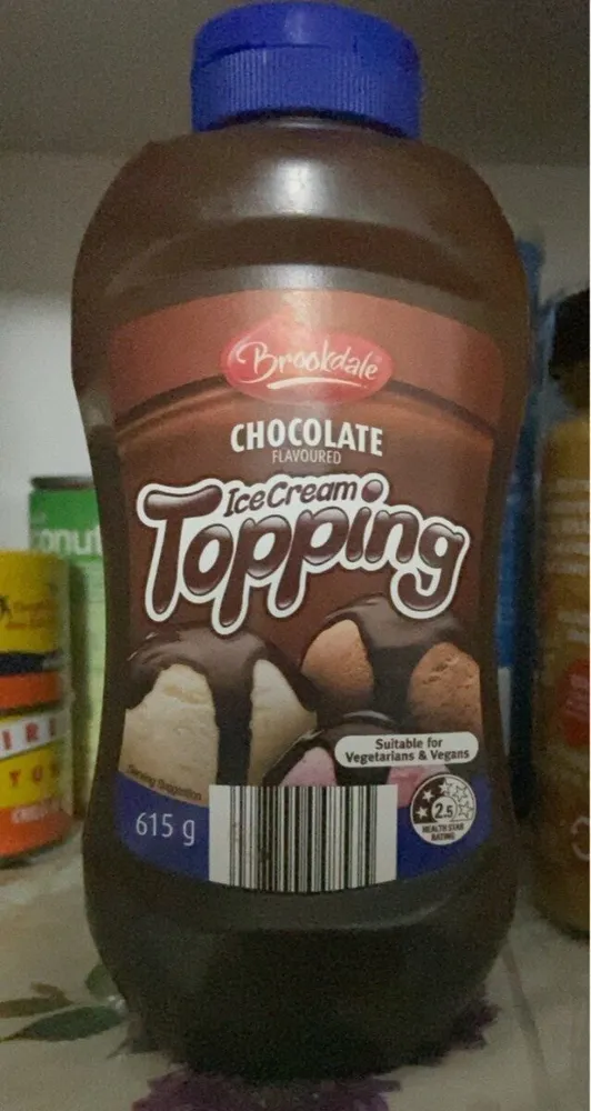 Chocolate ice cream topping