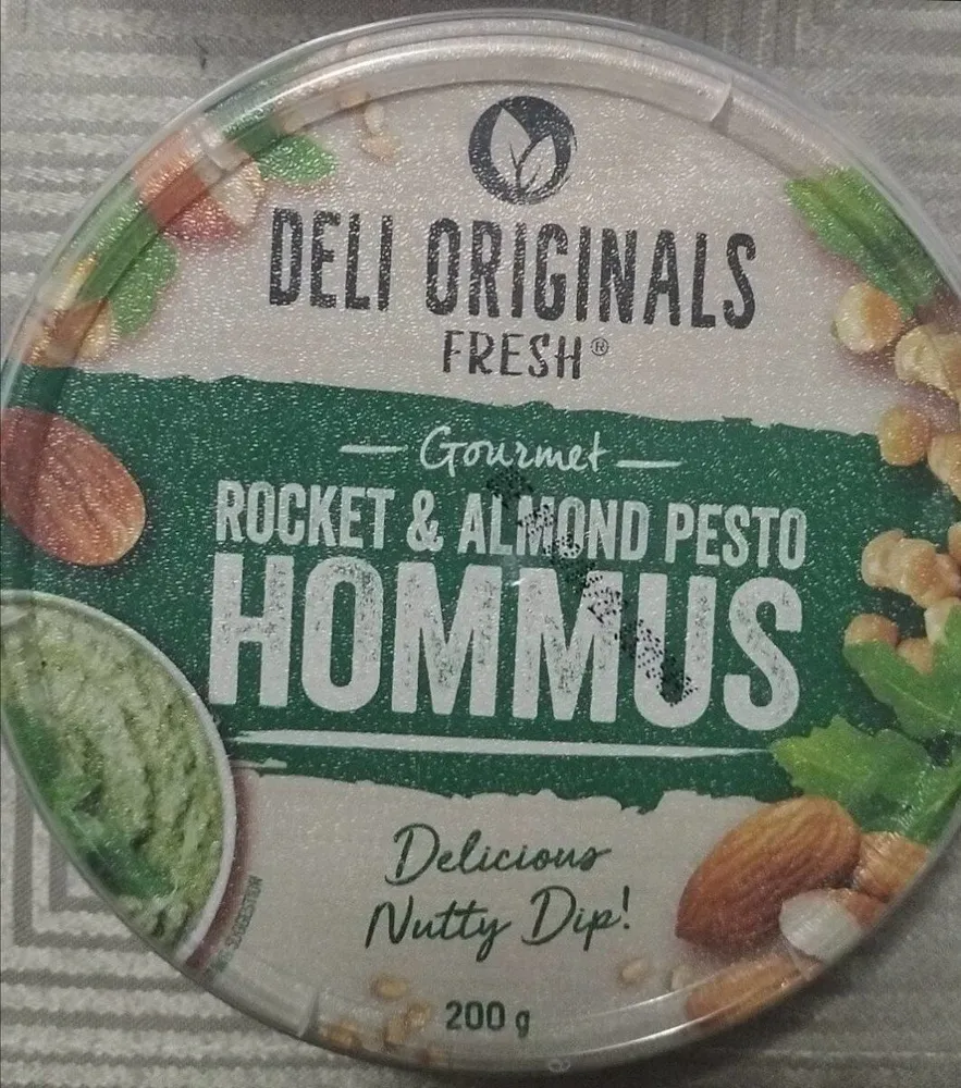 Rocket and Almond Pesto Hommus