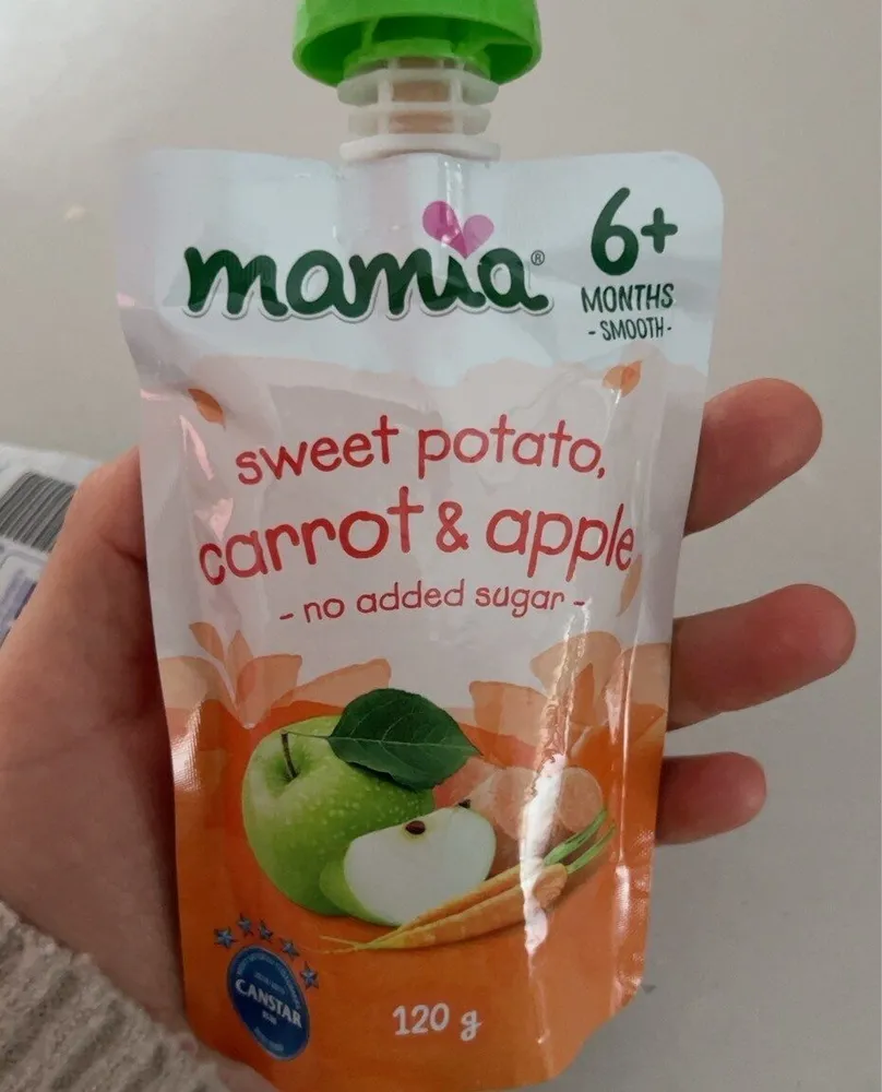 Sweet potato carrot qnd apple