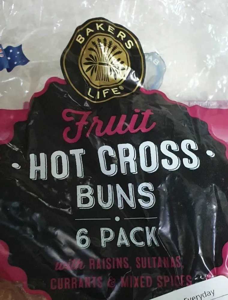 Hot Cross Buns with Raisins, Sultanas, Currants & Mixed Spices