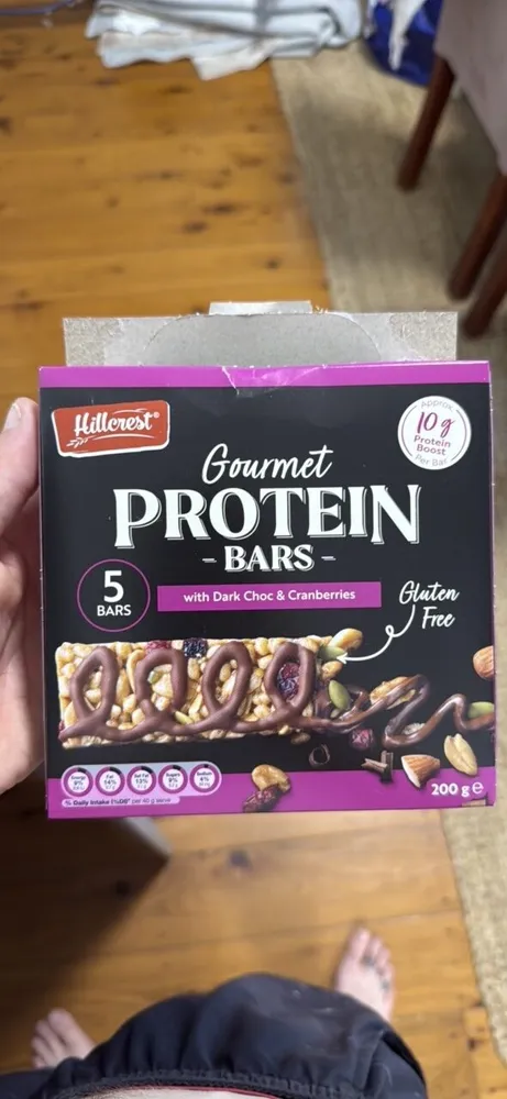Gourmet Protein Bars with Dark Choc & Cranberries