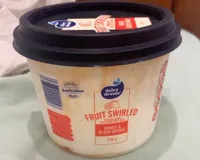 Fruit swirled mango yogurt