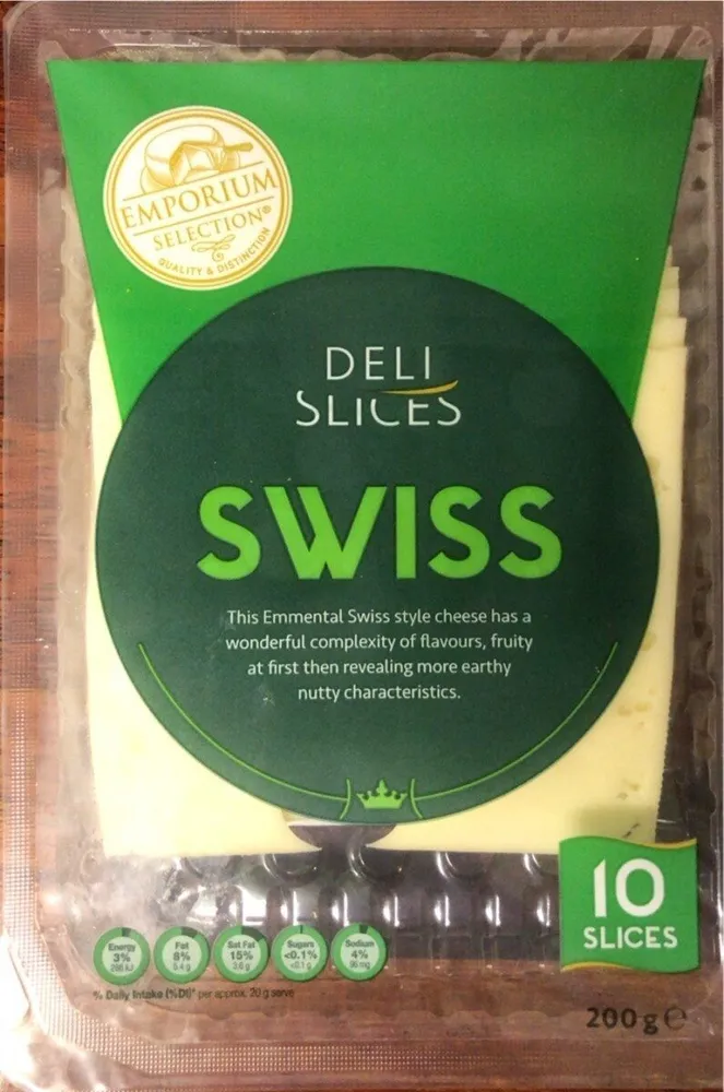 Swiss Style Emmental Cheese Slices