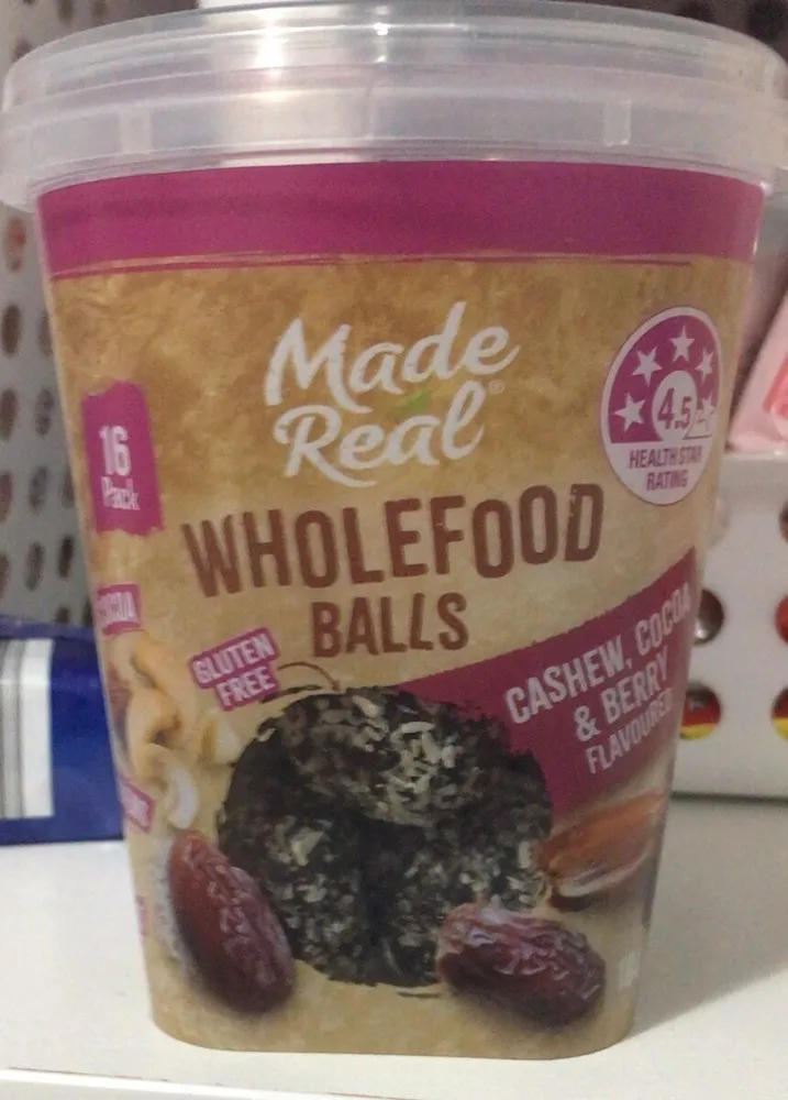 Wholefood Balls Cashew, Cocoa & Berry