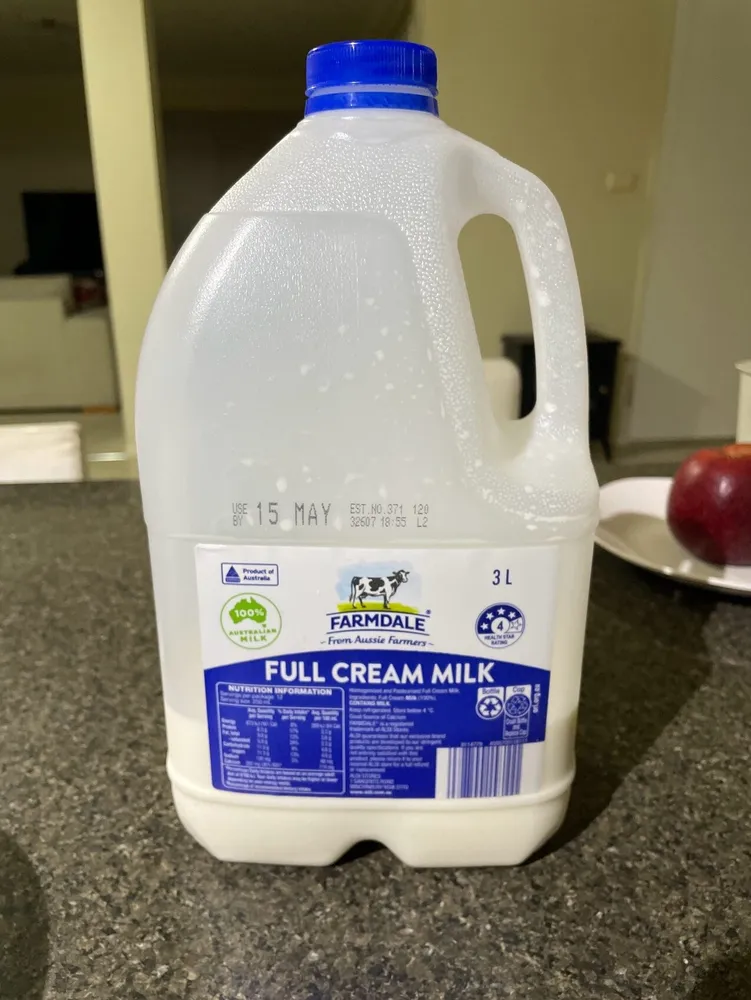 Full cream milk 3L