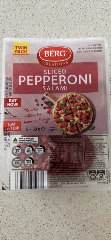 Sliced Pepperoni Salami