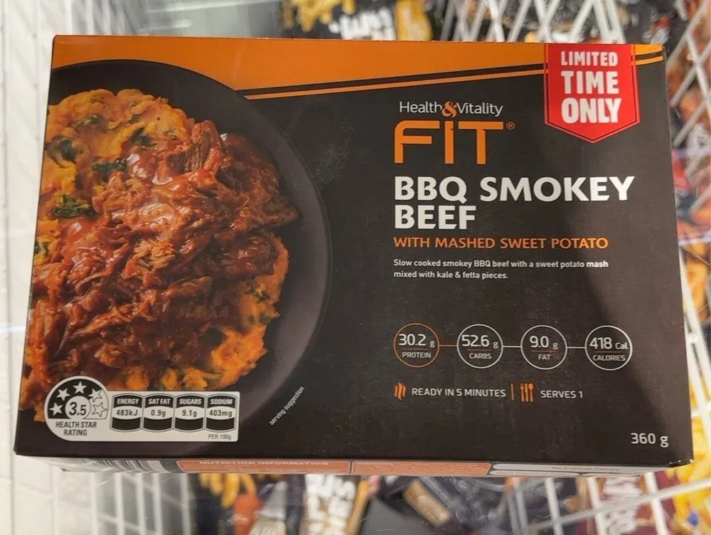 BBQ SMOKEY BEEF WITH MASHED SWEET POTATO