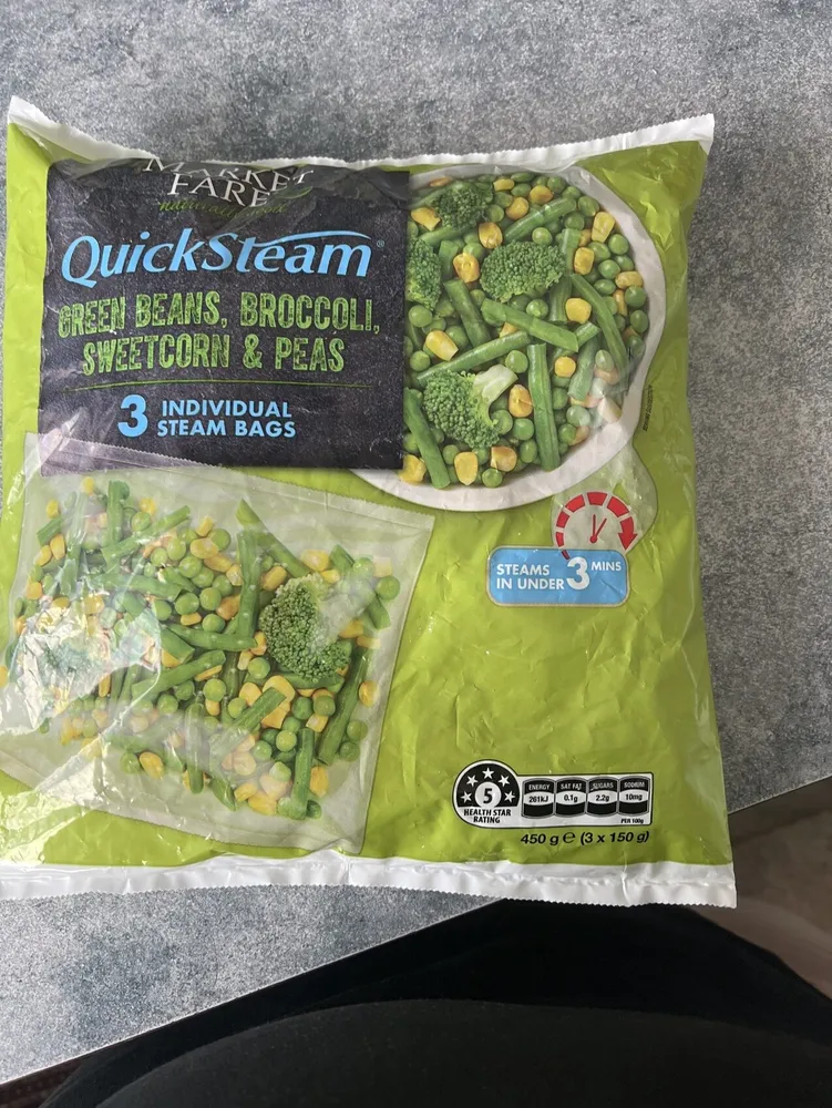 Green Beans, Broccoli, Sweetcorn & Peas