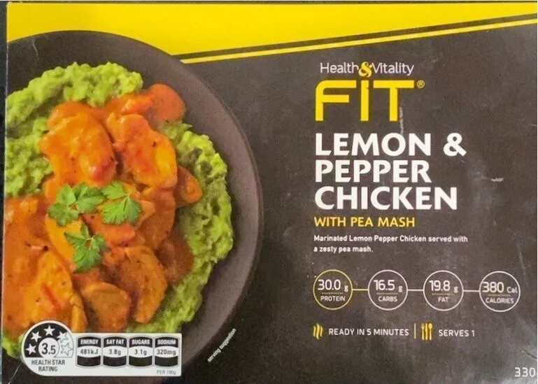 LEMON & PEPPER CHICKEN WITH PEA MASH