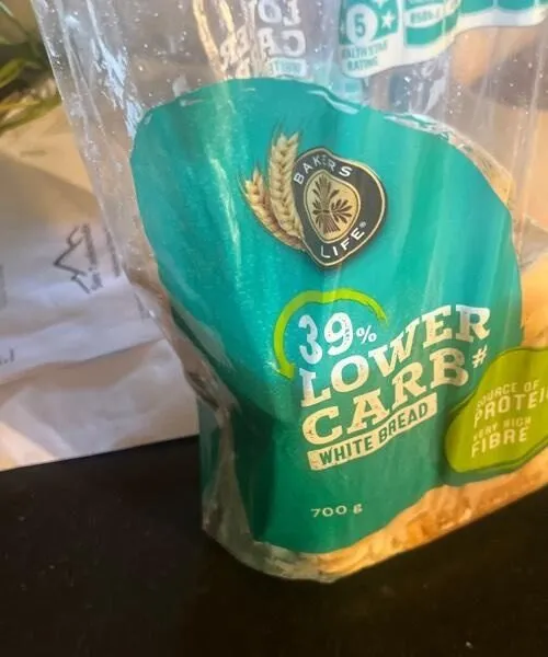 39%lower carb white bread
