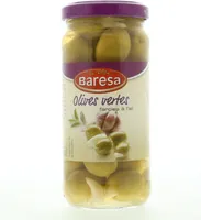 Green olives stuffed with garlic
