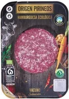 Hamburguesa ecológica de vacuno origen Pirineos