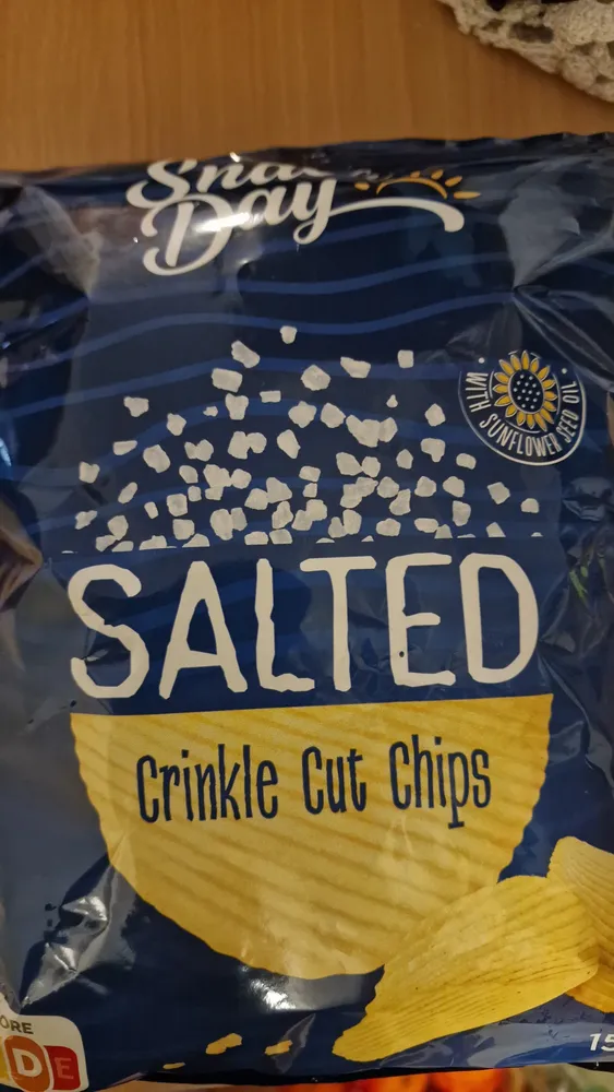 Salted crinkle cut chips