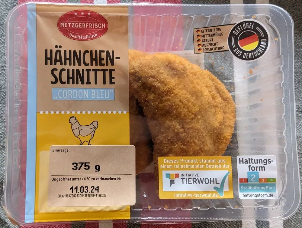 Hänchen Schnitte cordun