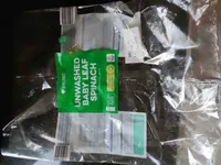 Baby leaf spinach (unwashed)