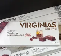 Turrón trufado con pasas al ron