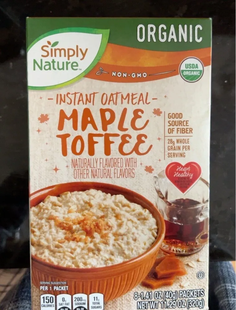 Maple toffee instant oatmeal
