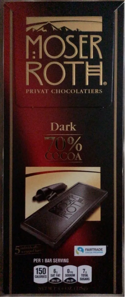 70% Cocoa Dark Chocolate