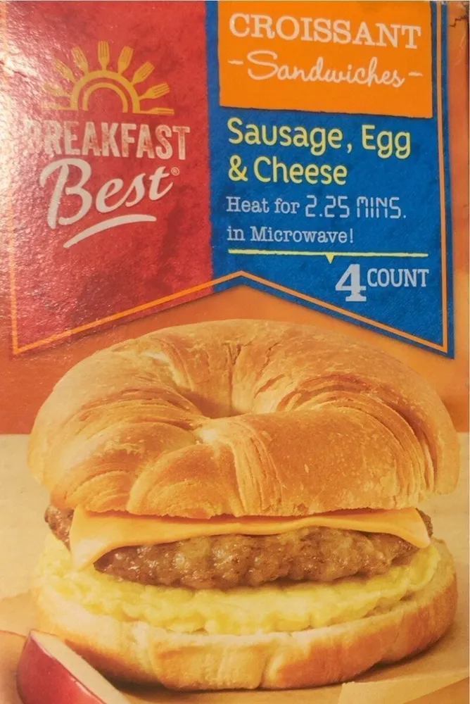 Croissant Sandwiches Sausage, Egg & Cheese