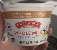 Toasted coconut vanilla greek yogurt