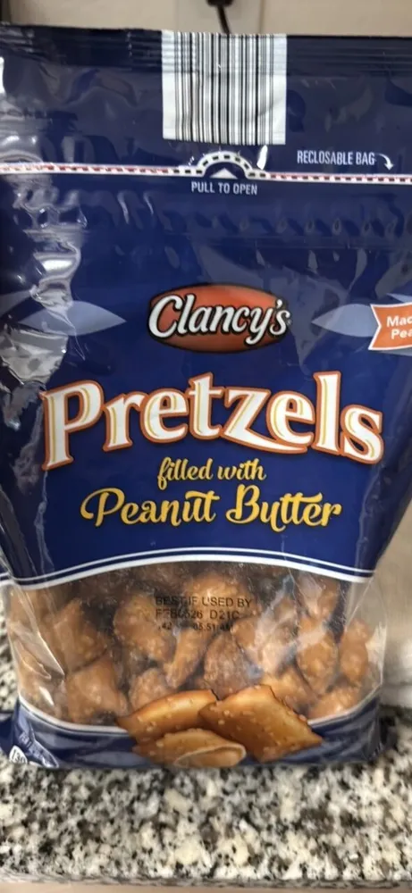 Pretzels filled with Peanut Butter