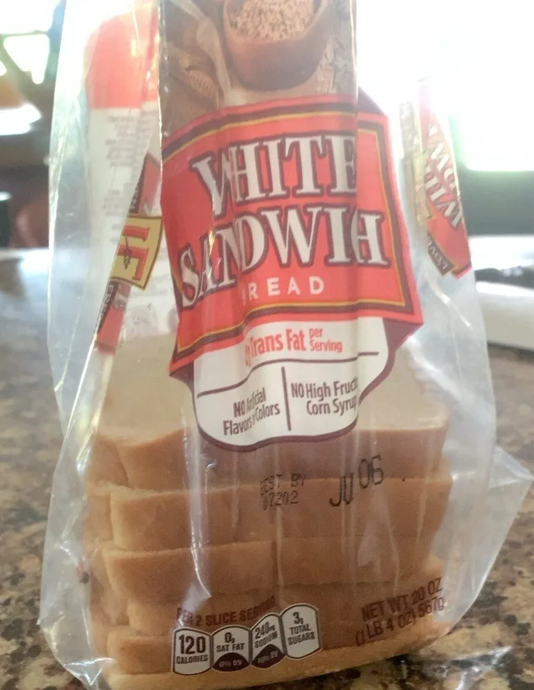 white sandwich bread