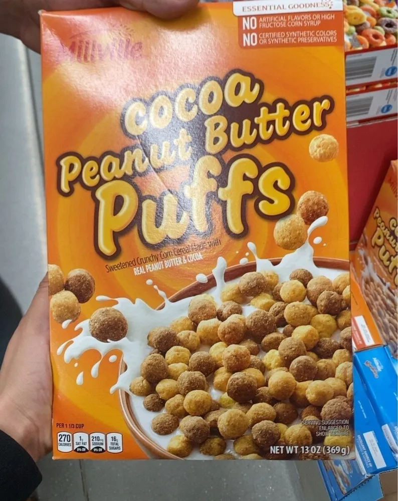 Cocoa peanut butter puffs