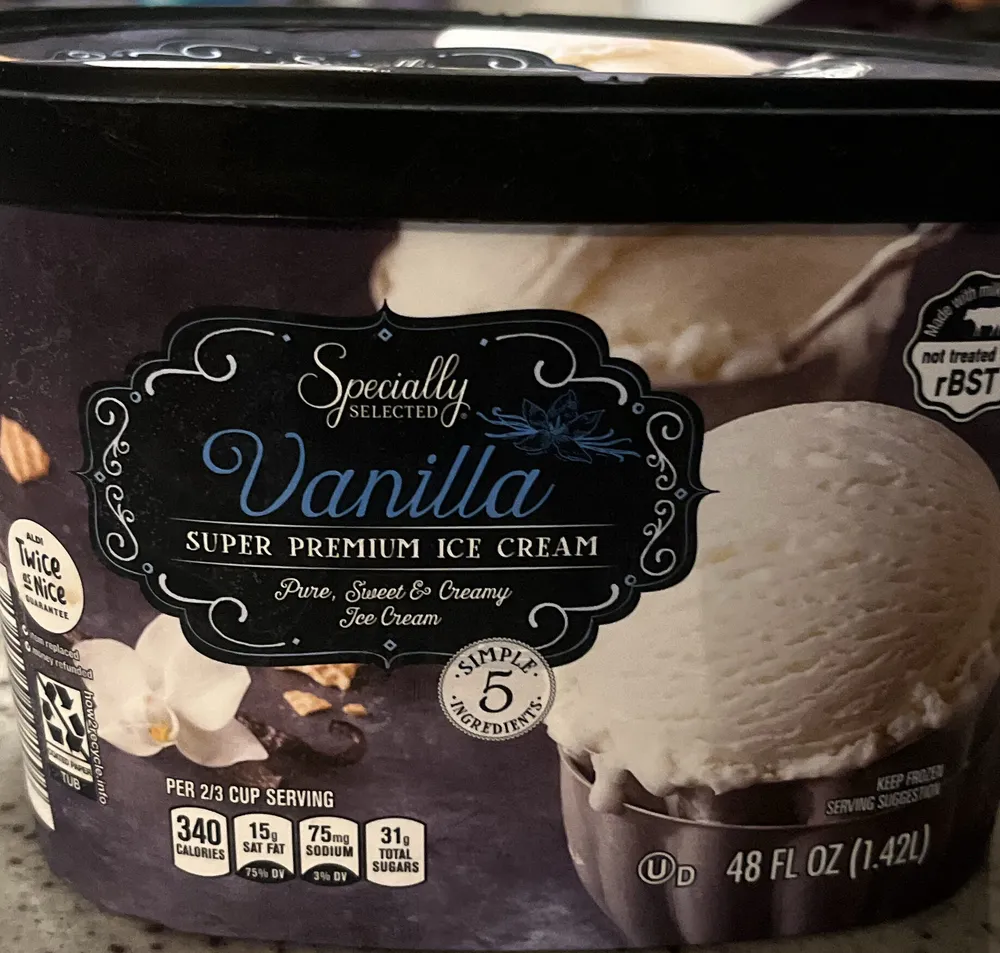 Vanilla Super Premium Ice Cream