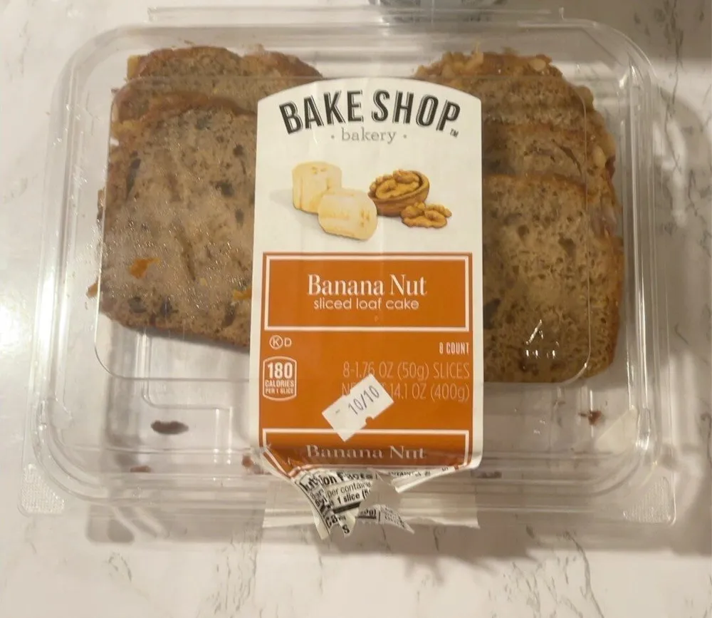 Banana Nut sliced loaf cake