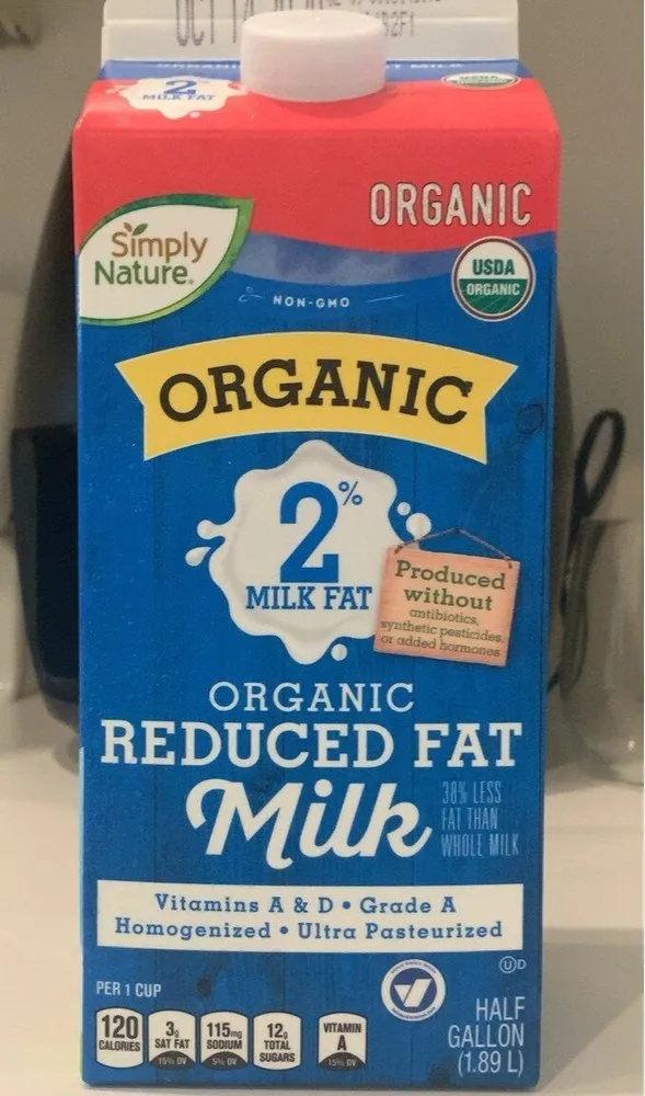 Organic Reduced Fat Milk