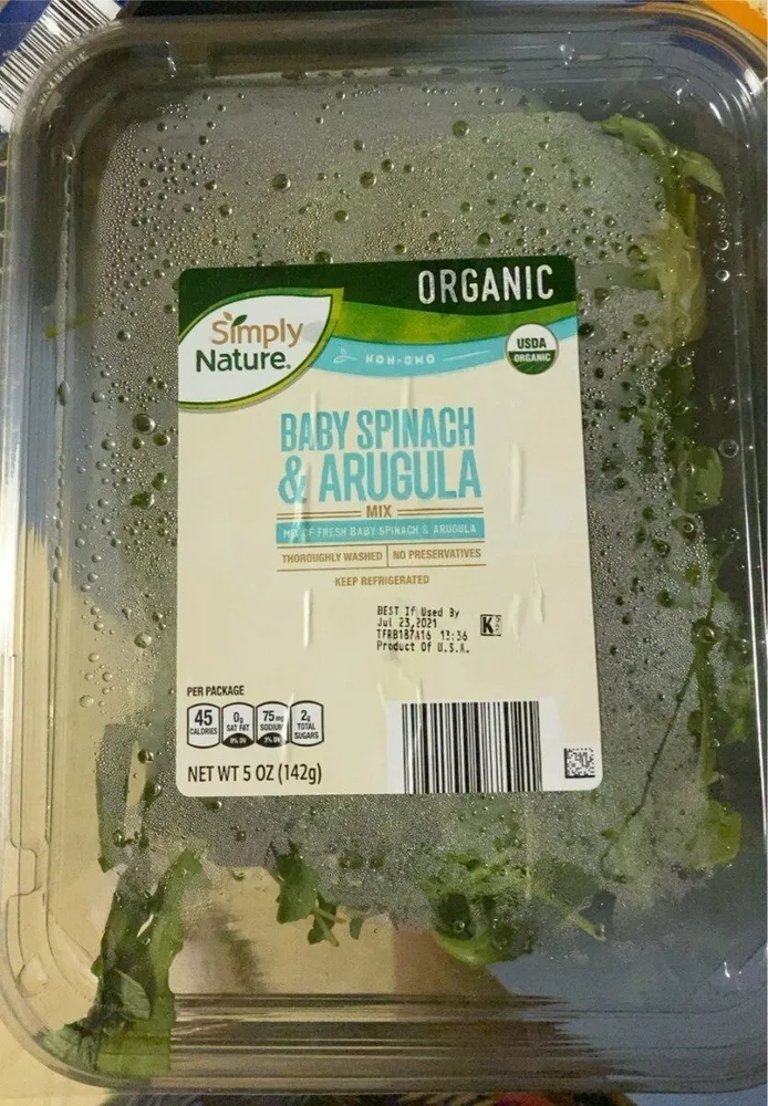 Baby spinach and arugula