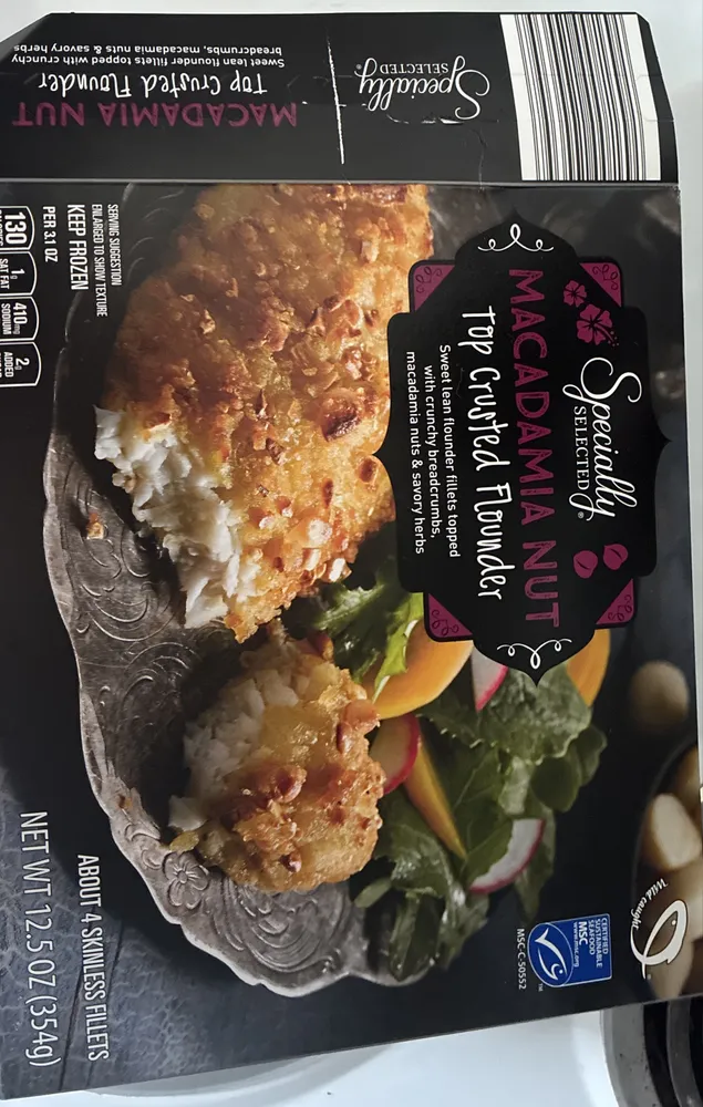 Macadamia Nut Top Crusted Flounder