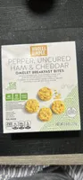 Pepper, Uncured Ham & Cheddar Omelet Breakfast Bites