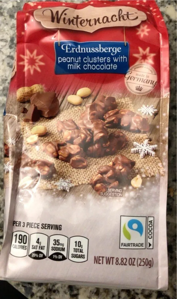 Winternacht Ersnussberge milk chocolate peanut clusters