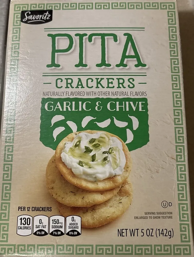 Pita Crackers Garlic & Chive