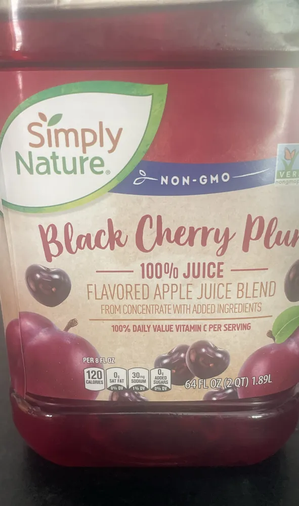 Black Cherry Plum 100% Juice Flavored Apple Juice Blend