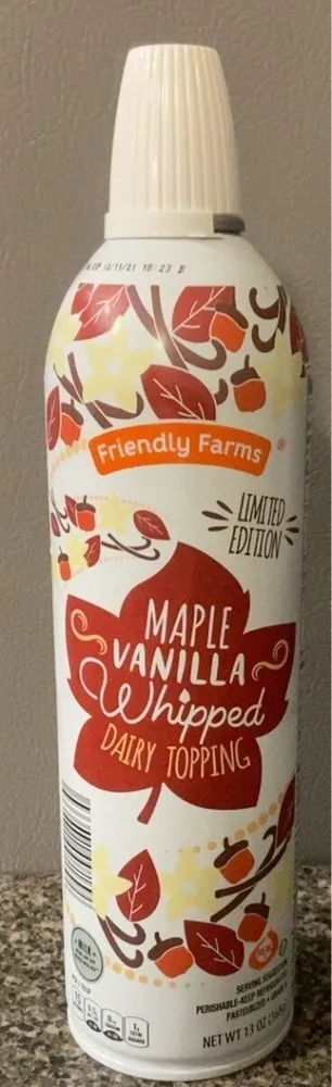 MAPLE VANILLA WHIPPED DAIRY TOPPING