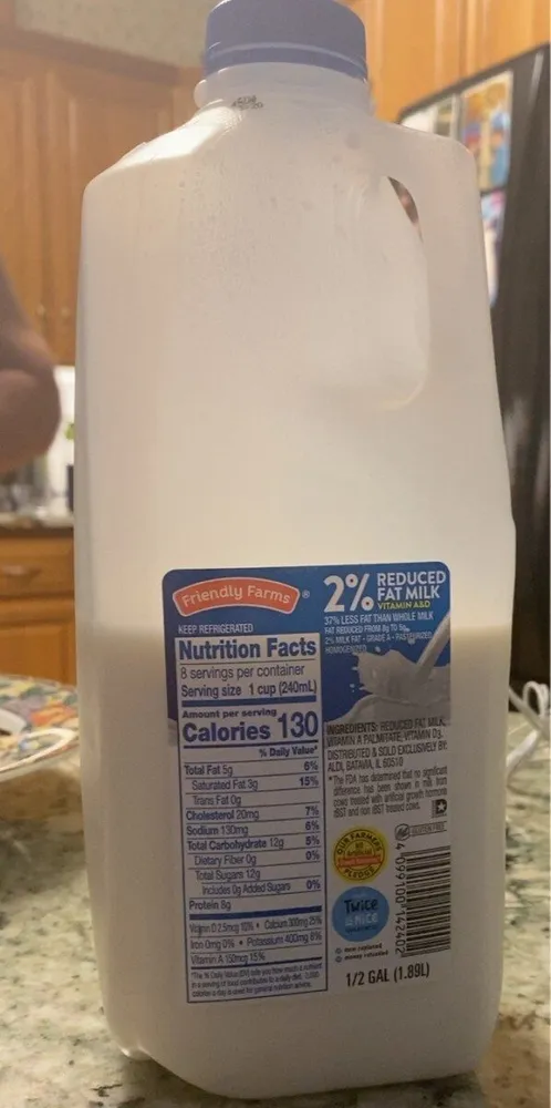 2% Reduced Fat Milk