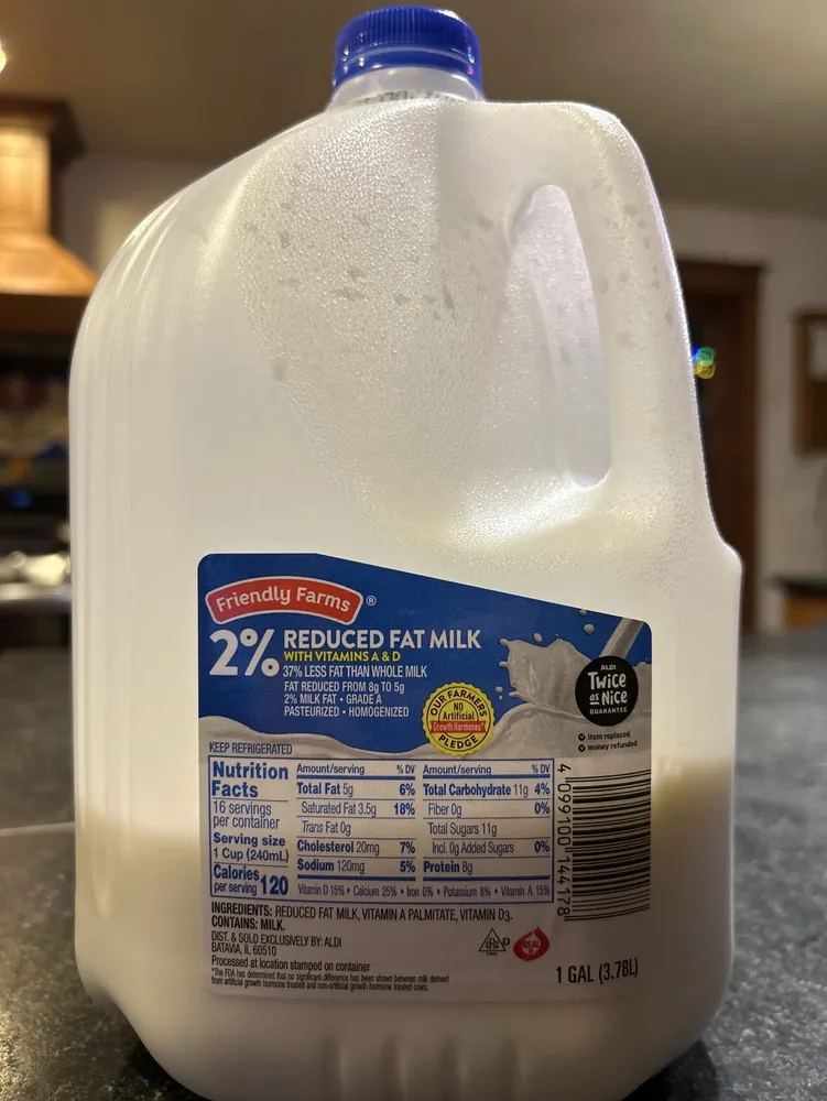 2% Reduced Fat Milk