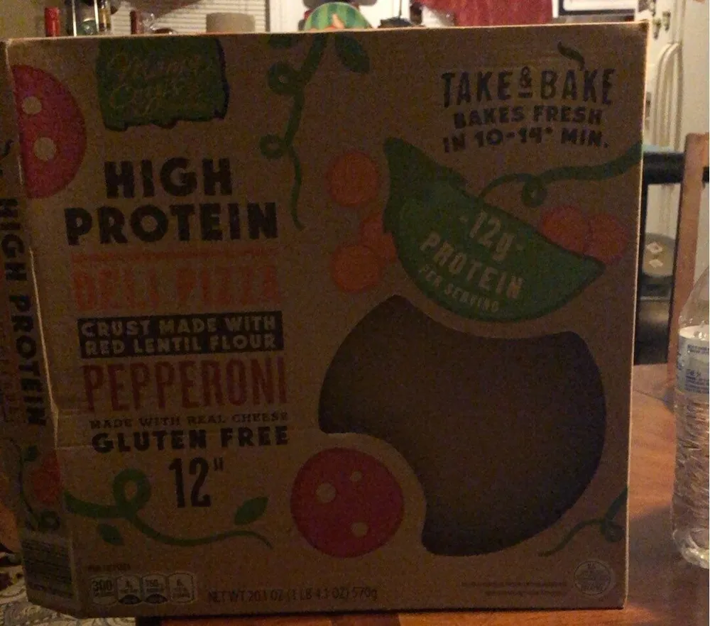 High protein deli pizza  red lentil