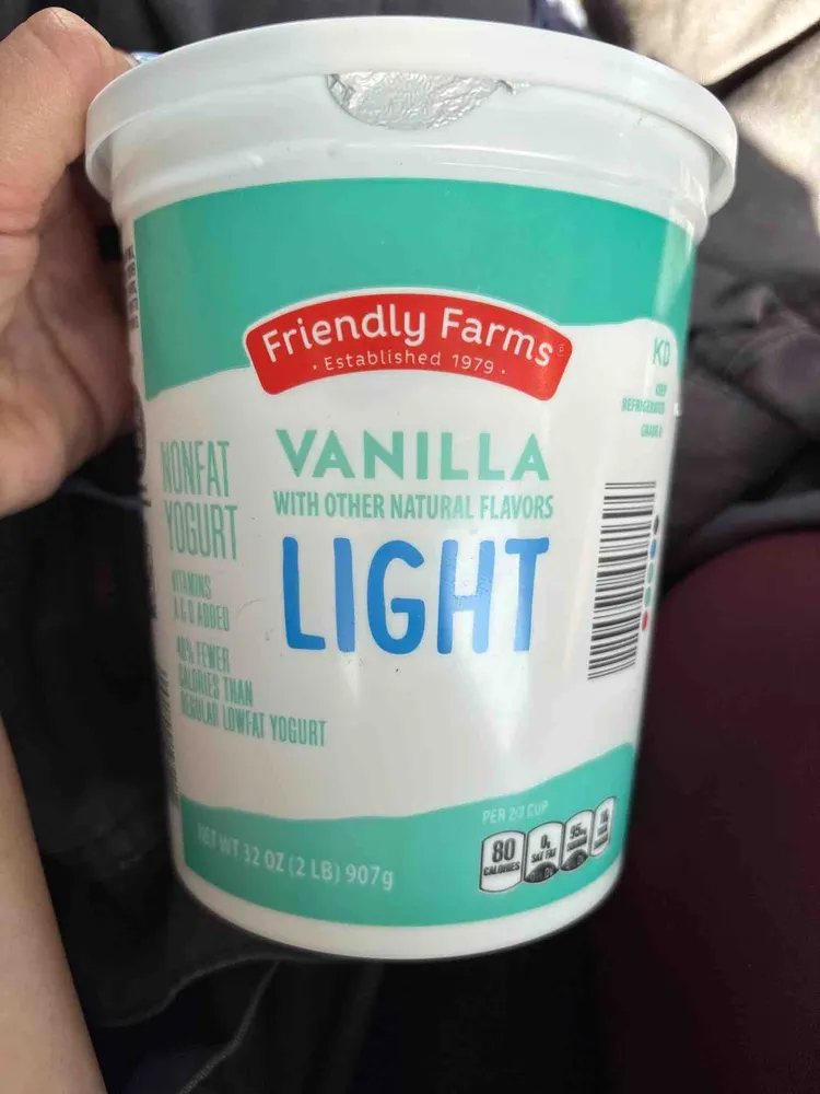 VANILLA LIGHT LOWFAT YOGURT