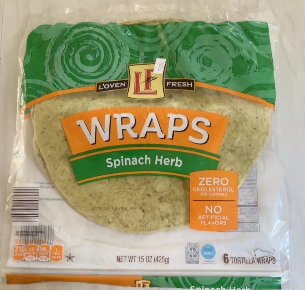 Wraps Spinach Herb