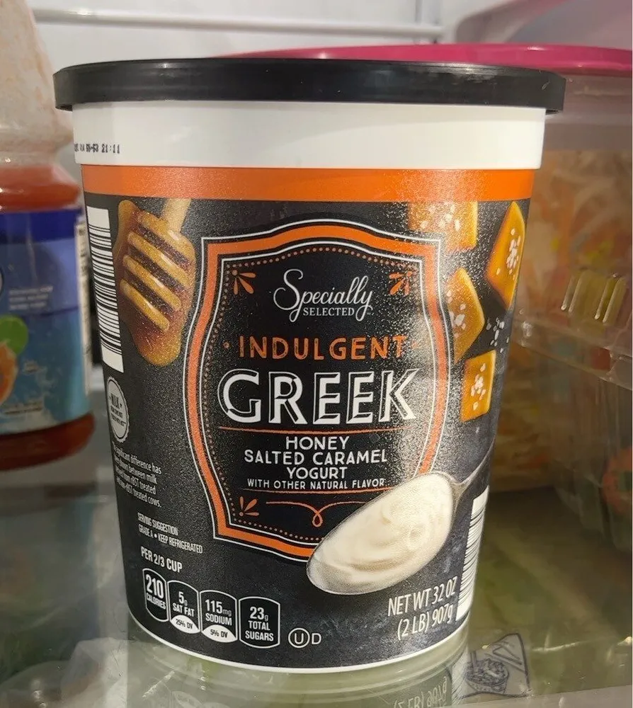 Salted caramel yogurt