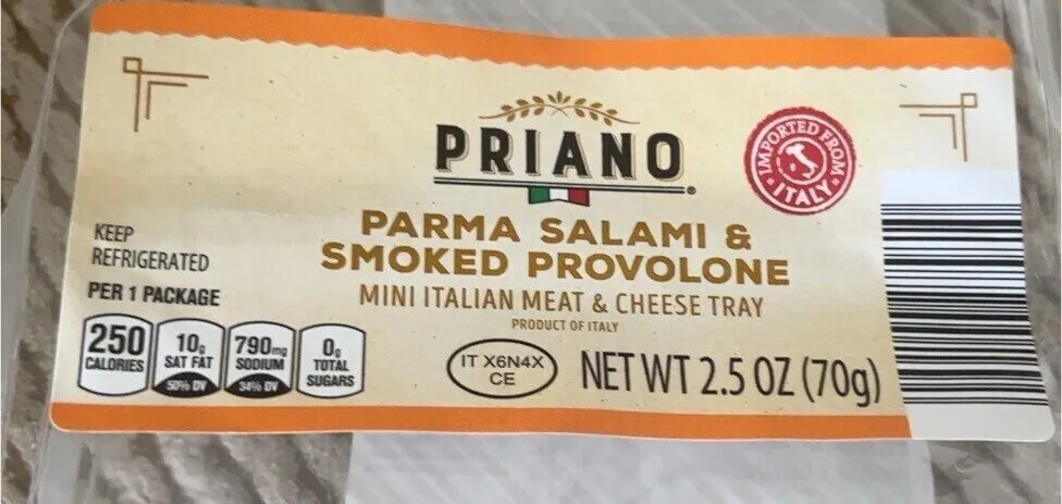 PARMA SALAMI & SMOKED PROVOLONE MINI ITALIAN MEAT & CHEESE TRAY