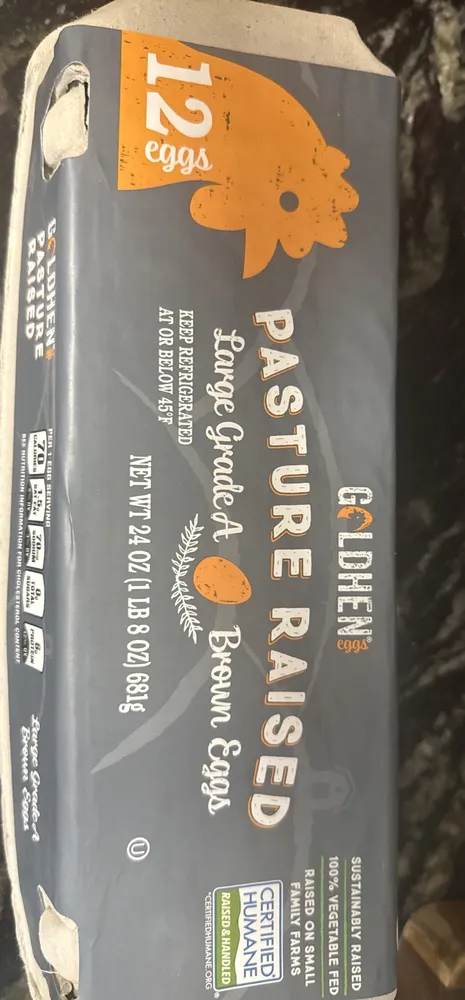 Pasture Raised Large Grade A Brown Eggs
