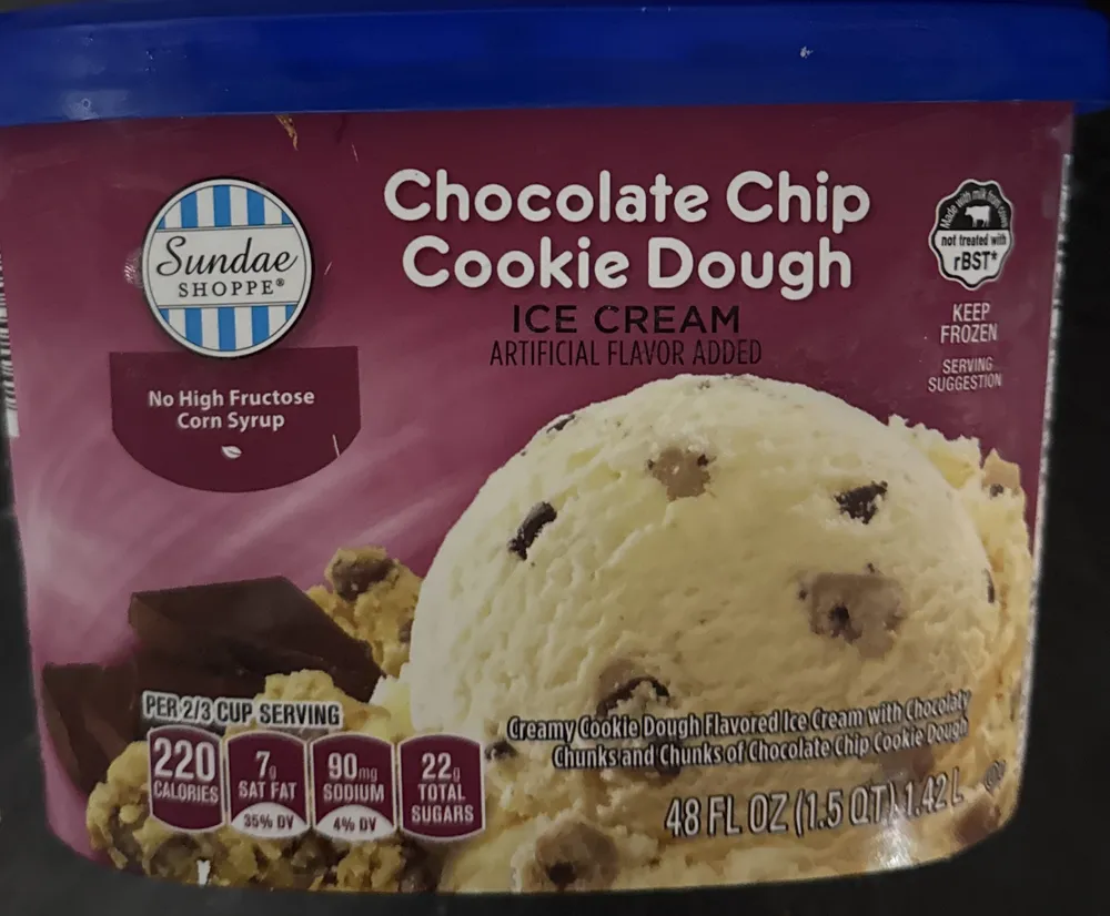 chocolate chip cookie dough ice cream