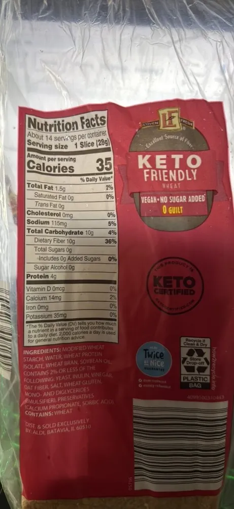 Keto Friendly Wheat Bread