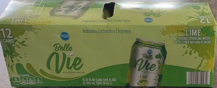 Lime flavored sparkling water
