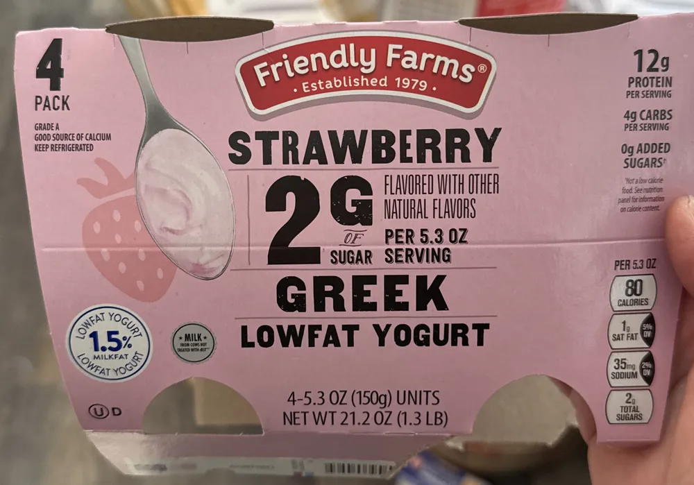STRAWBERRY GREEK LOWFAT YOGURT