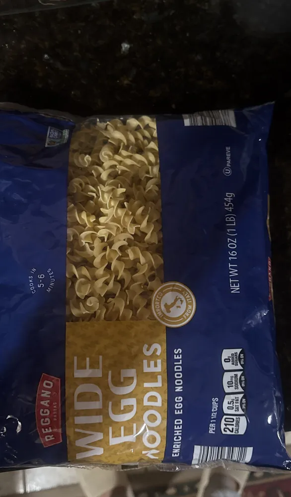 Enriched egg noodles